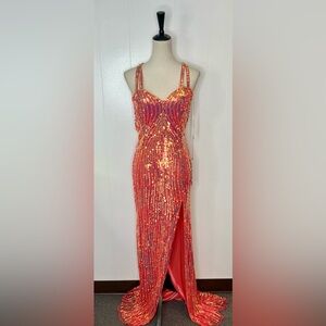 Prom dress/ formal dress/ sequined dress/ primavera dress